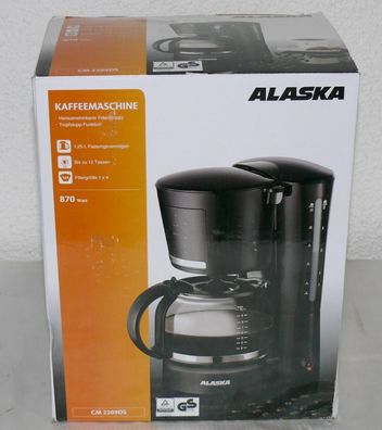 Alaska CM2209DS Kaffeemaschine Schwenk Filter 1x4 1,25L Glaskanne 870W Schwarz