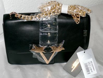 Versace VI20AI0021 Tracolla 19V69 Italia Leder Damen Schulter Tasche Schwarz Gol