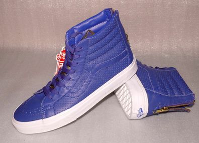 Vans SK8 HI Reissue ZIP Leder Herren Schuhe Scater Boots Royal Blue 40,5 bis 47