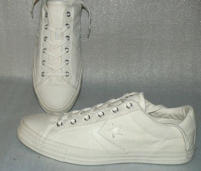 Converse 159809C STAR PLAYER OX Canvas Schuhe Sneaker Boots 43 51,5 Natur Weiß