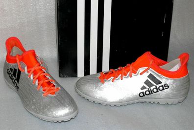 Adidas S79575 X 16.3 TF Sport Schuhe Fußball Lauf Running 40 45 Silber Neonrot