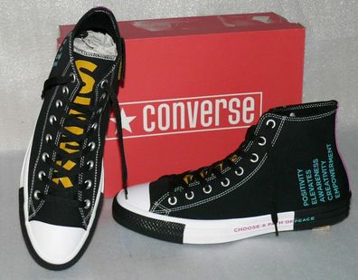 Converse 166535C Ctas HI Canvas TEX Schuhe Sneaker Boots 45 Black White Hyper Ye