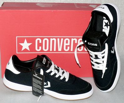Converse 161530C Barcelona PRO OX Canvas Rau Leder Schuhe Sneaker 42 46,5 Black