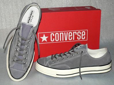 Converse 162376C CHUCK 70 OX Wild Leder Schuhe Sneaker Boots 46 51,5 Grau Egret