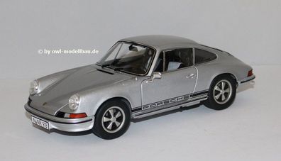Schuco 450047000 - Porsche 911 2,4 S Coupé 1973 - silbermetallic. 1:18