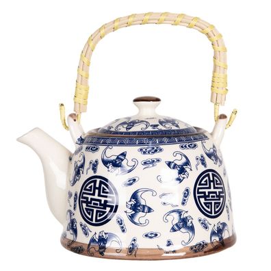 Teekanne, Becher oder Set mit Japan Motiven, 0,8 lt. Porzellan