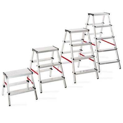 Leiter Aluleiter Zweiseitige Klappleiter Sprossenleiter 2x2-2x8 Stufen 150kg 