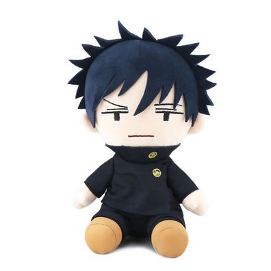 25cm Stofftier Puppe Jujutsu Kaisen Bohnenauge Megumi Fushiguro Plüschtier Schwarz