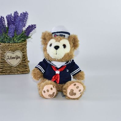 22cm Stofftier Puppe Marine Kleidung Duffy Plüschtier Doll Geschenk Braun