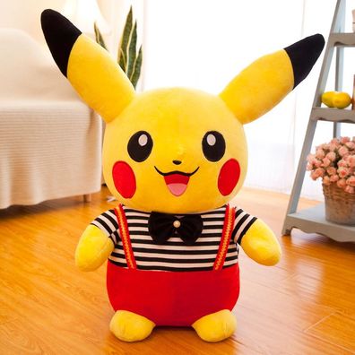 30cm Pokemon Stofftier Puppe Hosenträger Hose Pikachu Plüschtier Spielzeug Rot