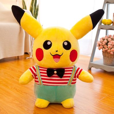 30cm Pokemon Stofftier Puppe Hosenträger Hose Pikachu Plüschtier Spielzeug Grün