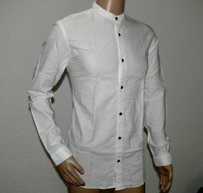 Jack & Jones 12127659 JOR VIGGO Men Cotton Hemd Shirt Langarm Regular Fit L Weiß