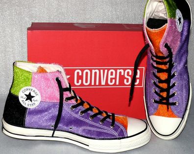 Converse 163785C Chuck 70 HI Suede Fuzzy Leder Schuhe Sneaker Boots 48 Multi Col
