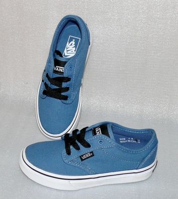 Vans Atwood Y'S Canvas Kinder Schuhe Freizeit Sneaker Gr 31 UK13 Ashes Blau Weiß