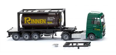 Wiking 053606 - MAN TGX Euro 6c - Tankcontainersattelzug - Rinnen Spedition. 1:87