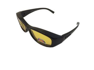 Figuretta Nacht-Überbrille in schwarz mit gelben Gläsern aus der TV Werbung Brille