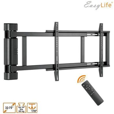 EasyLife - TV Wandhalterung elektrisch schwenkbar, 32 bis 75 Zoll, VESA bis 600x400 (
