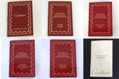 Cartier Stylos Maisons Blanko Garantie Karte Heft International Warranty Booklet