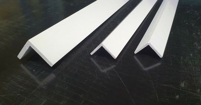 PVC Winkelleiste Winkelprofil Kunststoffwinkel natur/ weiß - 15x15 bis 30x30mm