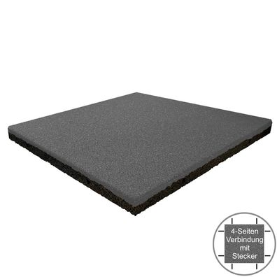 Fallschutzmatten 45mm anthrazit | Fallschutzplatten | Spielplatzmatten 50x50 cm