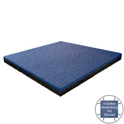 Fallschutzmatten 45mm blau | Fallschutzplatten | Spielplatzmatten 50x50 cm