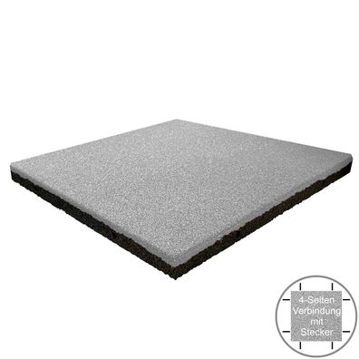 Fallschutzmatten 45mm grau | Fallschutzplatten | Spielplatzmatten 50x50 cm
