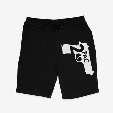 Unisex Kurzehose Shorts Rapper 2 Pac tupac Shakur 2Pac Gun Hip Hop Music Strand