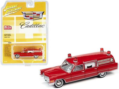 1966 Cadillac Ambulance Red/ White * RR* Johnny Lightning Hobby 1:64 OVP