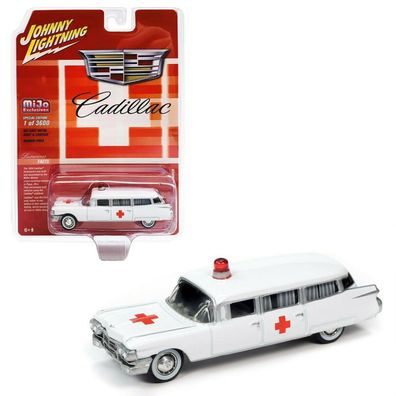 1959 Cadillac Ambulance White * RR* Johnny Lightning Hobby 1:64 OVP