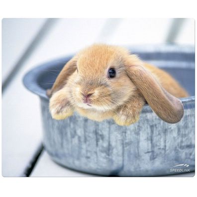 Speedlink Silk Mousepad Rabbit Mauspad Motiv Baby Hase Kaninchen flach 1,5mm Pad