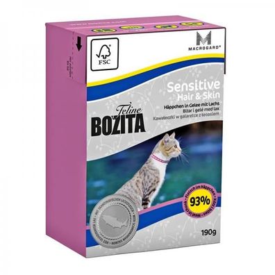 Bozita Cat Tetra Recard Hair & Skin - Sensitive 190 g (Menge: 16 je Bestelle...