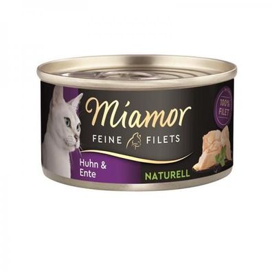Miamor Feine Filets Naturell Huhn & Ente 80g (Menge: 24 je Bestelleinheit)