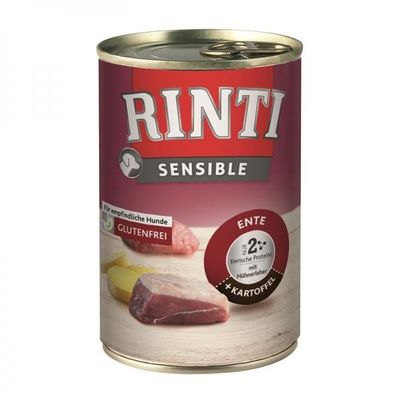 Rinti Dose Sensible Ente & Kartoffel mit Hühnerleber 400 g (Menge: 12 je Be...