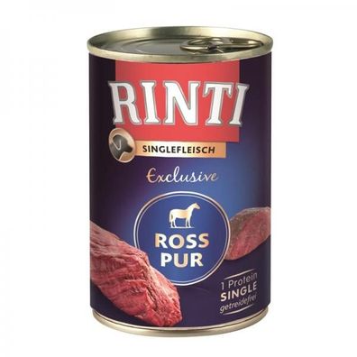 Rinti Dose Singlefleisch Exclusive Ross pur 400 g (Menge: 12 je Bestelleinheit)