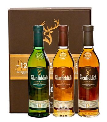 Glenfiddich Geschenk- und Probierset 12, 15 & 18 Jahre Single Malt Whisky (, 0,6 Lite
