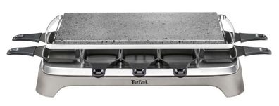 TEFAL Raclette 1350W 10Pfännchen Steingrillplatte gr PR 457B