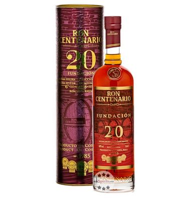 Ron Centenario 20 Fundación Rum (, 0,7 Liter) (40 % Vol., hide)