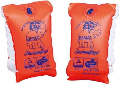 BEMA® Original Schwimmflügel, orange, Größe 0, 11-30 kg / 1-6 Jahre