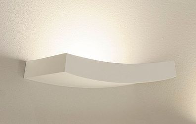 Modern Wand Leuchte Weiß | Gips | Lampe Gebogen Wandlampe Wandleuchte