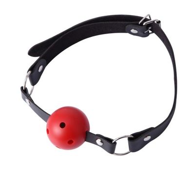 Mundknebel Einstellbar Fetisch BDSM Ball Gag Sexspielzeug Schwarz Rot
