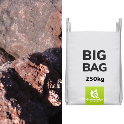Lava rot/ braun Gabionensteine 100/200mm 250kg (Gr. 100/200mm)