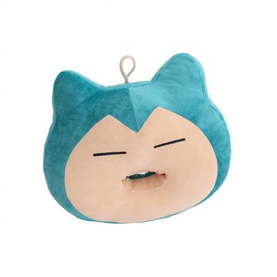 35cm Pokemon Snorlax Kopf Plüschtier Spielzeug Kinder Puppe Tissue Box Grün