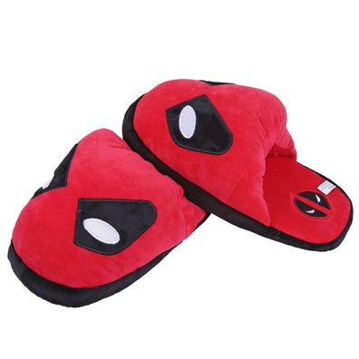 Herren Damen The Avengers Deadpool Plüsch Hausschuhe Winter Slippers Rot 28cm