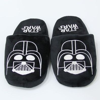 Herren Damen Star Wars Darth Vader Plüsch Hausschuhe Winter Slippers Schwarz 28cm