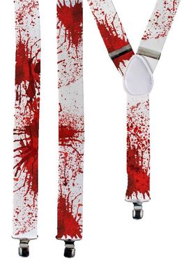 Halloween Blut Horror Hosenträger Y-Form 3 Klipse 35 mm breit 190 cm körpergroße