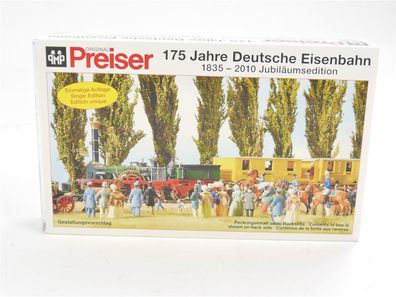 E403 Preiser H0 13007 Figuren-Set 34-tlg. "175 Jahre Deutsche Eisenbahn" * NEU*