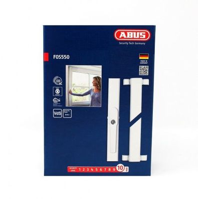 ABUS Fenster- Zusatzsicherung FOS550 W AL0089 | Fensterschloss | Stangenschloss