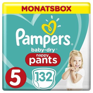 Pampers Premium Baby Dry Nappy Pants Gr.5 Junior 11-18 kg MonatsBox 132 Stück