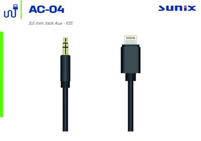 Sunix Lightning zu Aux Audio 3,5mm Jack Anschluss für iPhone Handy Adapter Kabel ...