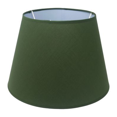 Lampenschirm für Steh- Tischlampen E27/ E 14 olivgrün Stoffschirm rund H22.5 cm